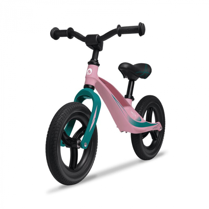 Lionelo - Bicicleta usoara Bart Tour, Fara pedale, Cu cadru din magneziu, Cu ghidon si sa reglabile, Greutate 3.8 Kg, 12 inch, Conform cu standardul european de securitate EN71, Pink Bubblegum [1]