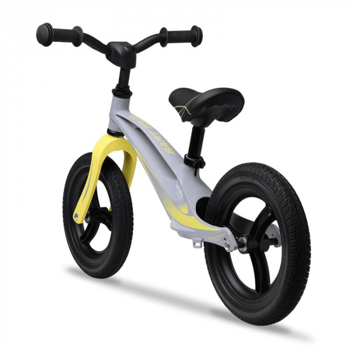 Lionelo - Bicicleta usoara Bart Tour, Fara pedale, Cu cadru din magneziu, Cu ghidon si sa reglabile, Greutate 3.8 Kg, 12 inch, Conform cu standardul european de securitate EN71, Grey Stone [4]