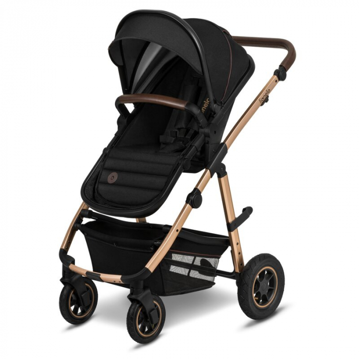 Lionelo - Carucior Amber, 2 in 1, Cadru aluminiu, Cu landou intarit si salteluta moale, Reversibil, Maner ajustabil, Huse pentru picioare, ploaie, Plasa de tantari, Geanta parinti, Pana la 22 kg, EN18 [3]
