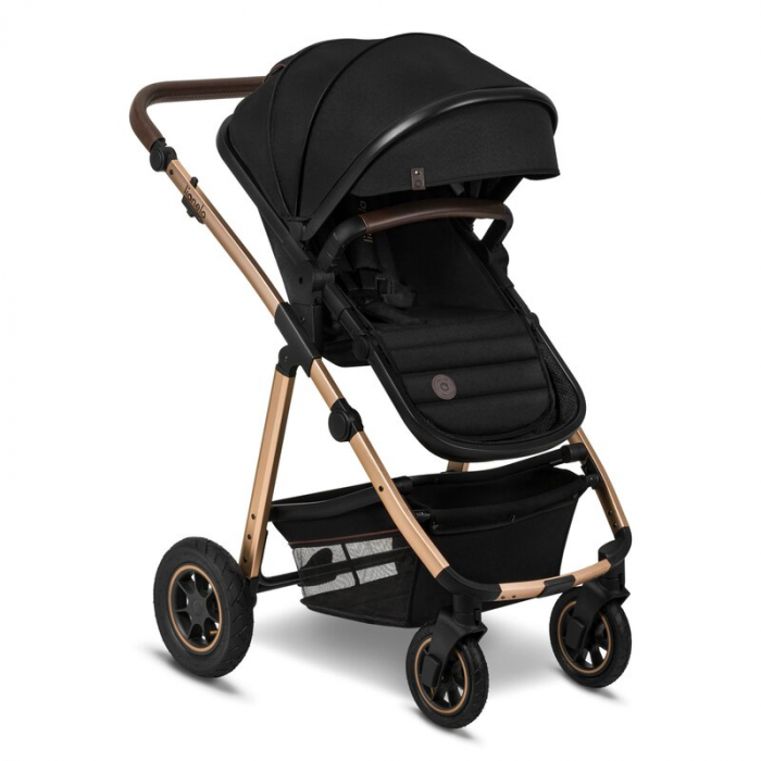 Lionelo - Carucior Amber, 2 in 1, Cadru aluminiu, Cu landou intarit si salteluta moale, Reversibil, Maner ajustabil, Huse pentru picioare, ploaie, Plasa de tantari, Geanta parinti, Pana la 22 kg, EN18 [2]