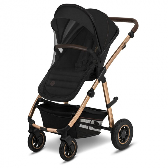 Lionelo - Carucior Amber, 2 in 1, Cadru aluminiu, Cu landou intarit si salteluta moale, Reversibil, Maner ajustabil, Huse pentru picioare, ploaie, Plasa de tantari, Geanta parinti, Pana la 22 kg, EN18 [5]