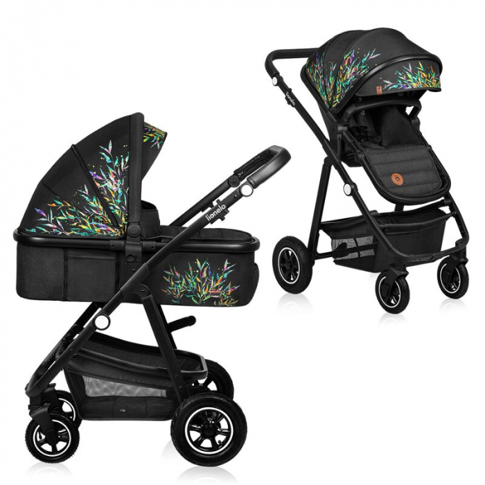 Lionelo - Carucior Amber, 2 in 1, Editie Dreamin\', Cadru aluminiu, Cu landou intarit si salteluta moale, Reversibil, Maner ajustabil, Huse pentru picioare, ploaie, Plasa de tantari, Geanta parinti, P [2]