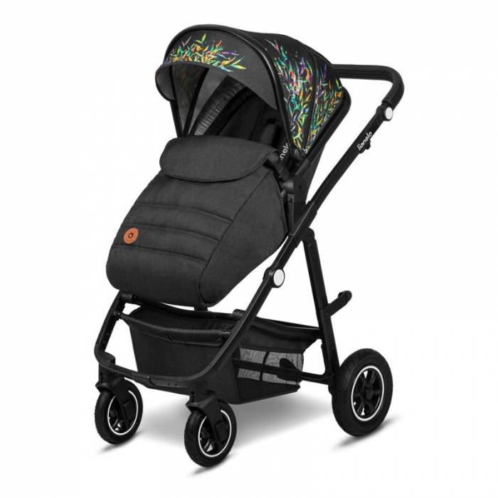 Lionelo - Carucior Amber, 2 in 1, Editie Dreamin\', Cadru aluminiu, Cu landou intarit si salteluta moale, Reversibil, Maner ajustabil, Huse pentru picioare, ploaie, Plasa de tantari, Geanta parinti, P [5]