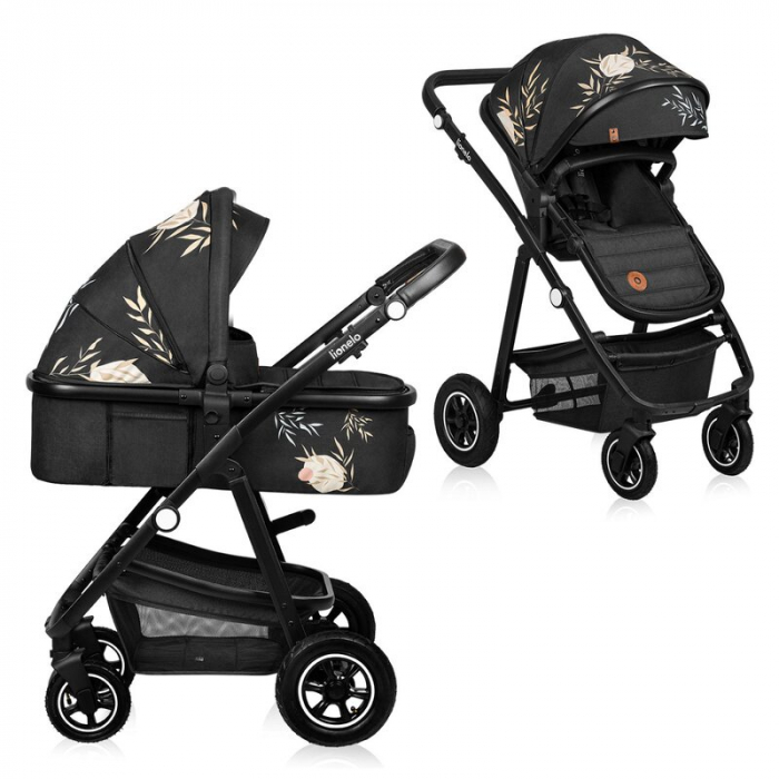 Lionelo - Carucior Amber, 2 in 1, Editie Lovin\', Cadru aluminiu, Cu landou intarit si salteluta moale, Reversibil, Maner ajustabil, Huse pentru picioare, ploaie, Plasa de tantari, Geanta parinti, Pan [2]