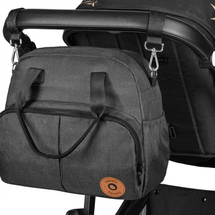 Lionelo - Carucior Amber, 2 in 1, Editie Lovin\', Cadru aluminiu, Cu landou intarit si salteluta moale, Reversibil, Maner ajustabil, Huse pentru picioare, ploaie, Plasa de tantari, Geanta parinti, Pan [21]