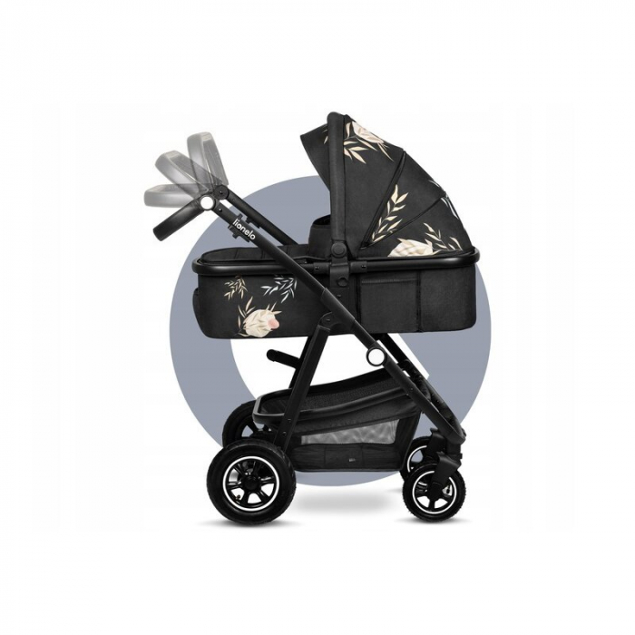 Lionelo - Carucior Amber, 2 in 1, Editie Lovin\', Cadru aluminiu, Cu landou intarit si salteluta moale, Reversibil, Maner ajustabil, Huse pentru picioare, ploaie, Plasa de tantari, Geanta parinti, Pan [33]