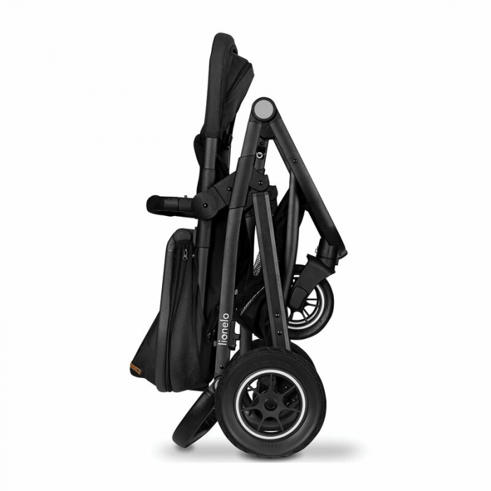 Lionelo - Carucior Bianka, 3 in 1, Cadru aluminiu, Cu landou intarit si salteluta moale, Maner ajustabil, Include saculet de picioare, Husa de ploaie si tantari, Geanta pentru parinti, Sustine 22 kg, [26]