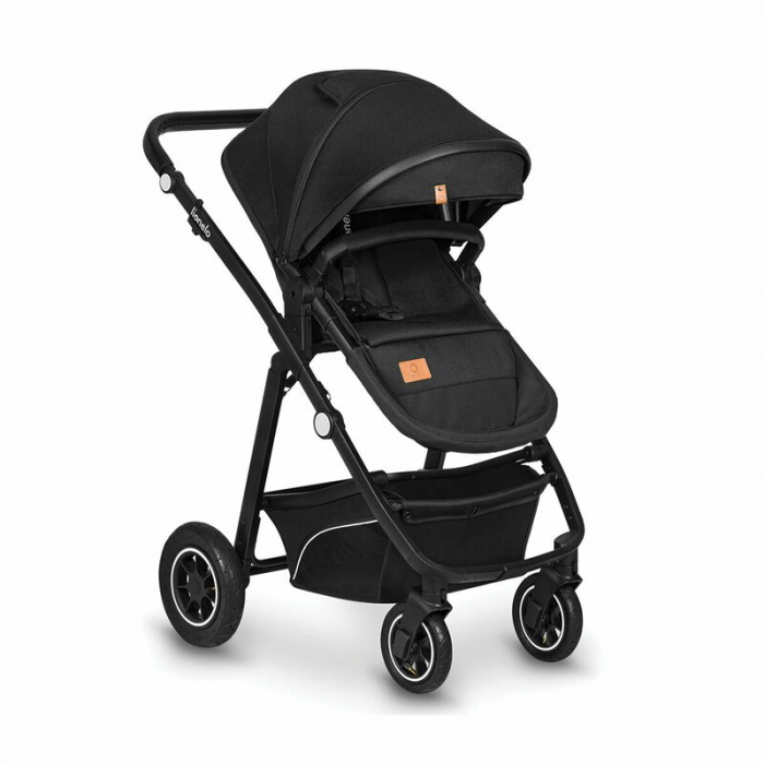 Lionelo - Carucior Bianka, 3 in 1, Cadru aluminiu, Cu landou intarit si salteluta moale, Maner ajustabil, Include saculet de picioare, Husa de ploaie si tantari, Geanta pentru parinti, Sustine 22 kg, [3]