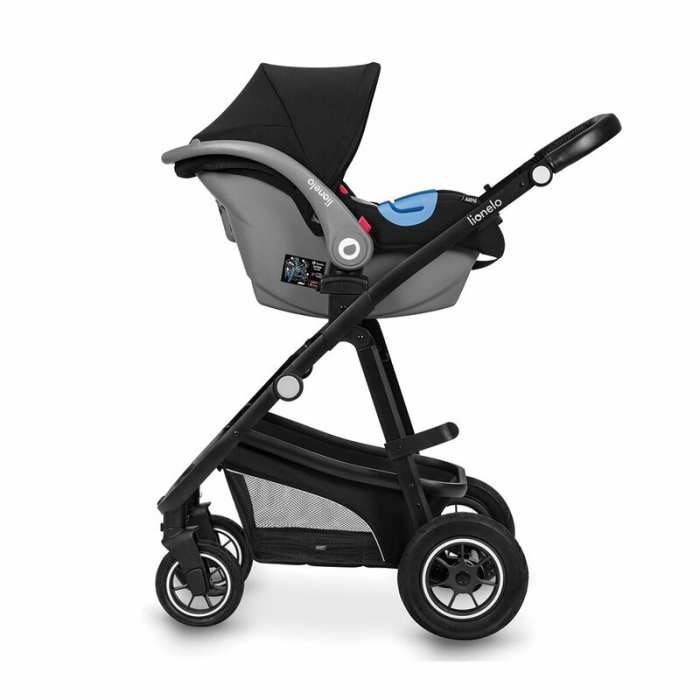 Lionelo - Carucior Bianka, 3 in 1, Cadru aluminiu, Cu landou intarit si salteluta moale, Maner ajustabil, Include saculet de picioare, Husa de ploaie si tantari, Geanta pentru parinti, Sustine 22 kg, [16]