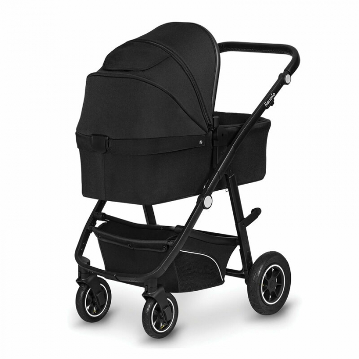 Lionelo - Carucior Bianka, 3 in 1, Cadru aluminiu, Cu landou intarit si salteluta moale, Maner ajustabil, Include saculet de picioare, Husa de ploaie si tantari, Geanta pentru parinti, Sustine 22 kg, [8]