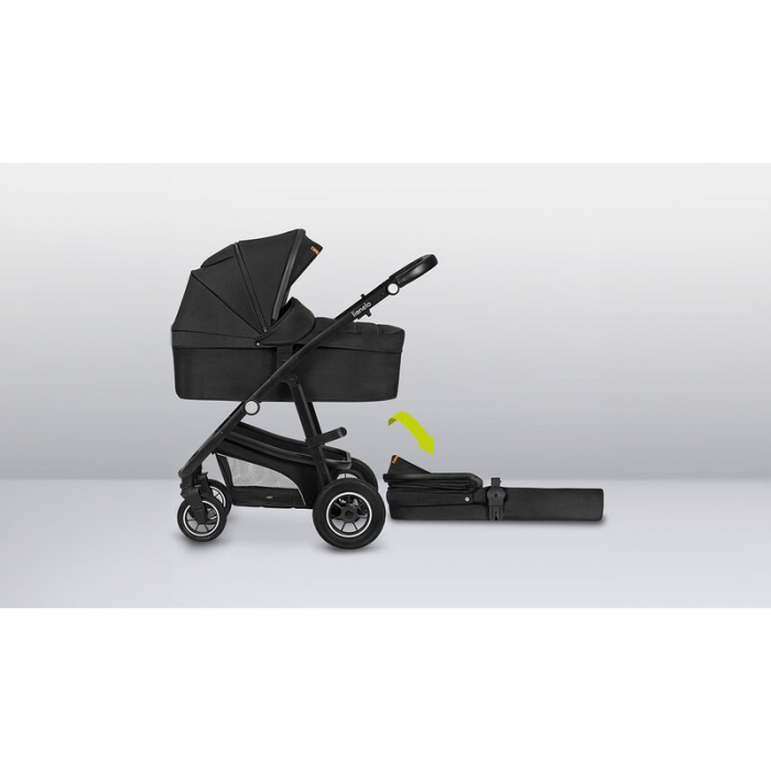 Lionelo - Carucior Bianka, 3 in 1, Cadru aluminiu, Cu landou intarit si salteluta moale, Maner ajustabil, Include saculet de picioare, Husa de ploaie si tantari, Geanta pentru parinti, Sustine 22 kg, [28]