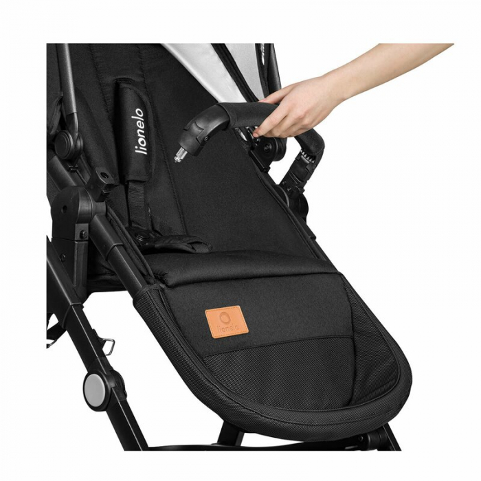 Lionelo - Carucior Bianka, 3 in 1, Cadru aluminiu, Cu landou intarit si salteluta moale, Maner ajustabil, Include saculet de picioare, Husa de ploaie si tantari, Geanta pentru parinti, Sustine 22 kg, [22]