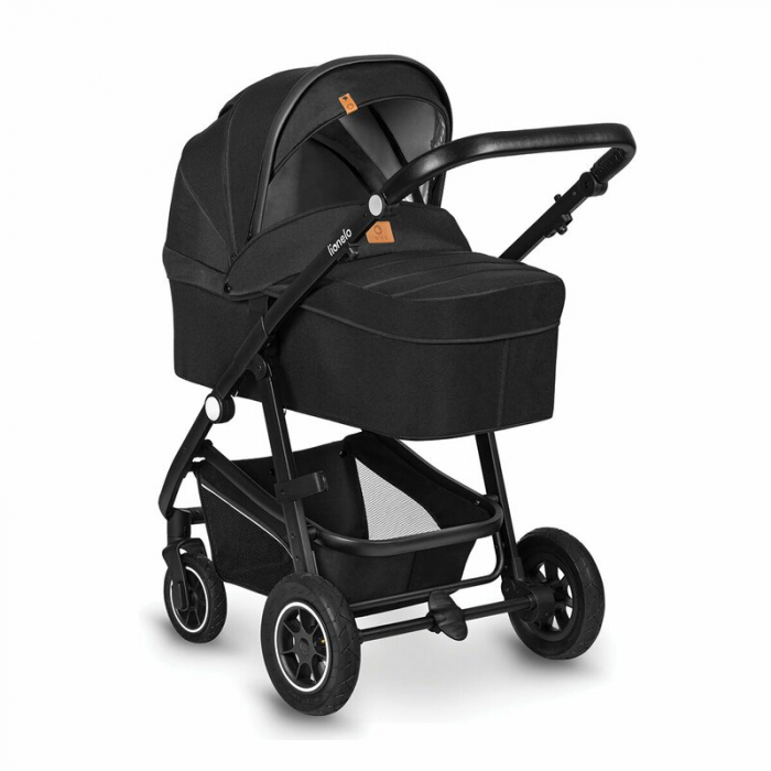 Lionelo - Carucior Bianka, 3 in 1, Cadru aluminiu, Cu landou intarit si salteluta moale, Maner ajustabil, Include saculet de picioare, Husa de ploaie si tantari, Geanta pentru parinti, Sustine 22 kg, [9]
