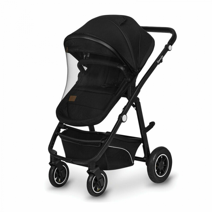 Lionelo - Carucior Bianka, 3 in 1, Cadru aluminiu, Cu landou intarit si salteluta moale, Maner ajustabil, Include saculet de picioare, Husa de ploaie si tantari, Geanta pentru parinti, Sustine 22 kg, [6]