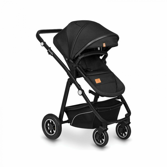 Lionelo - Carucior Bianka, 3 in 1, Cadru aluminiu, Cu landou intarit si salteluta moale, Maner ajustabil, Include saculet de picioare, Husa de ploaie si tantari, Geanta pentru parinti, Sustine 22 kg, [2]