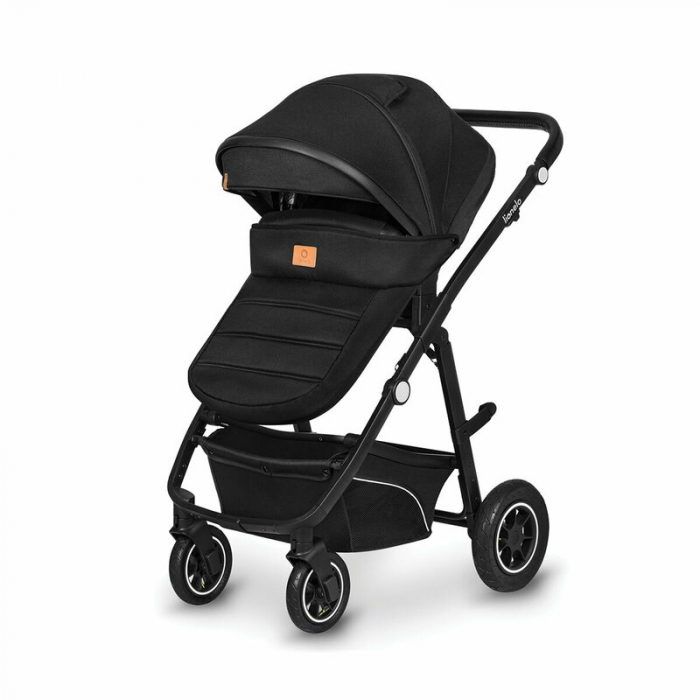 Lionelo - Carucior Bianka, 3 in 1, Cadru aluminiu, Cu landou intarit si salteluta moale, Maner ajustabil, Include saculet de picioare, Husa de ploaie si tantari, Geanta pentru parinti, Sustine 22 kg, [5]