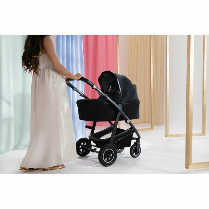 Lionelo - Carucior Bianka, 3 in 1, Cadru aluminiu, Cu landou intarit si salteluta moale, Maner ajustabil, Include saculet de picioare, Husa de ploaie si tantari, Geanta pentru parinti, Sustine 22 kg, [47]