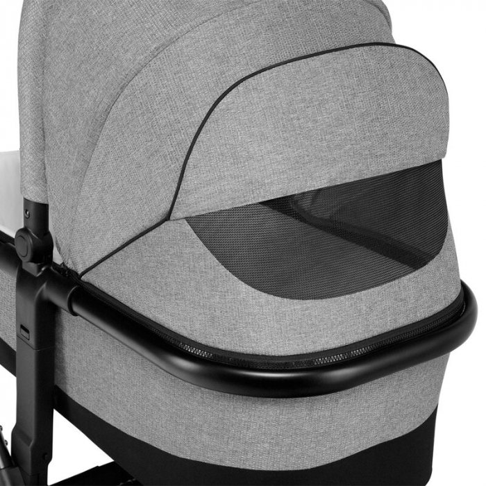 Lionelo - Carucior Mika, 3 in 1, Cadru din aluminiu, Cu landou intarit si salteluta moale, Scoica auto, Reversibil, Maner ajustabil, Plasa de tantari, Husa de ploaie, de picioare, Pana la 22 kg, EN188 [18]
