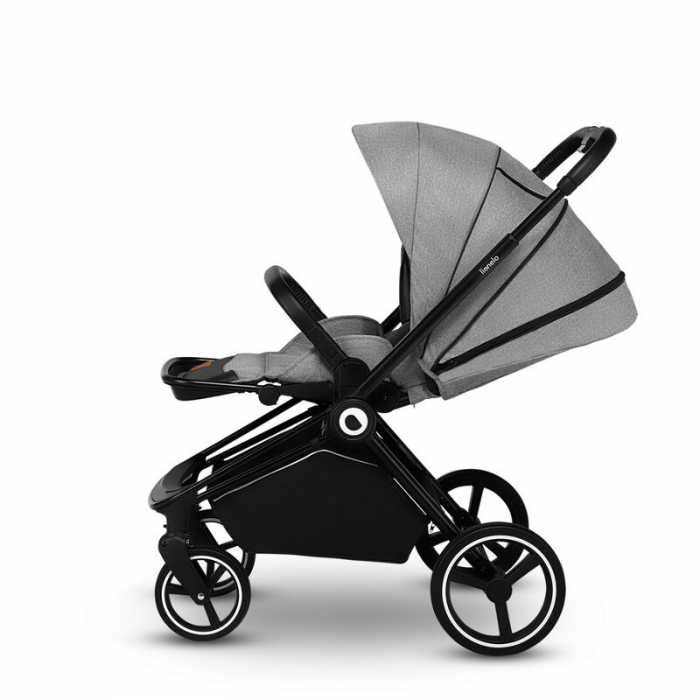 Lionelo - Carucior Mika, 3 in 1, Cadru din aluminiu, Cu landou intarit si salteluta moale, Scoica auto, Reversibil, Maner ajustabil, Plasa de tantari, Husa de ploaie, de picioare, Pana la 22 kg, EN188 [7]