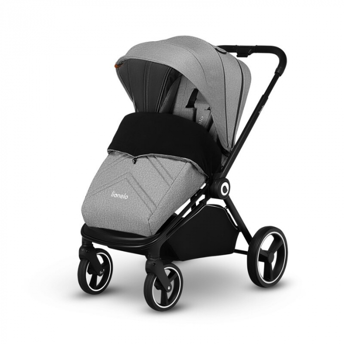 Lionelo - Carucior Mika, 3 in 1, Cadru din aluminiu, Cu landou intarit si salteluta moale, Scoica auto, Reversibil, Maner ajustabil, Plasa de tantari, Husa de ploaie, de picioare, Pana la 22 kg, EN188 [5]