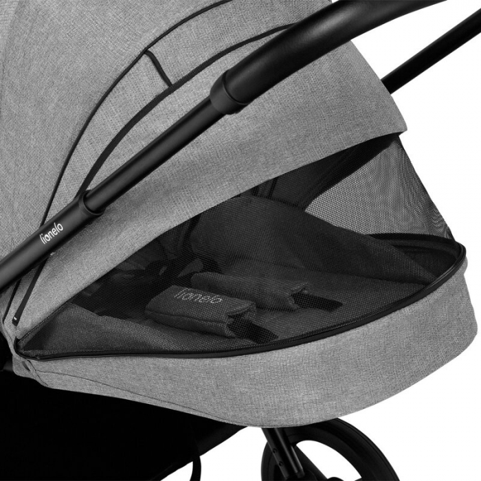 Lionelo - Carucior Mika, 3 in 1, Cadru din aluminiu, Cu landou intarit si salteluta moale, Scoica auto, Reversibil, Maner ajustabil, Plasa de tantari, Husa de ploaie, de picioare, Pana la 22 kg, EN188 [17]