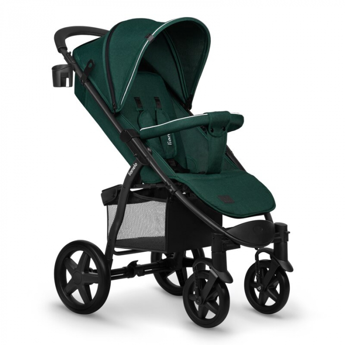 Lionelo - Carucior sport Annet Plus, De la nastere, Cu accesorii si capotina XXL reglabila, 0 - 22 Kg, Conform cu standardele europene de securitate EN1888-1 si EN1888-2, Verde [1]