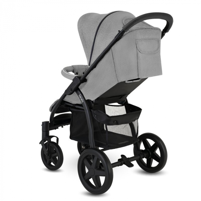 Lionelo - Carucior sport Annet Plus, De la nastere, Cu accesorii si capotina XXL reglabila, 0 - 22 Kg, Conform cu standardele europene de securitate EN1888-1 si EN1888-2, Gri [16]