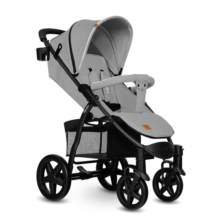 Lionelo - Carucior sport Annet Plus, De la nastere, Cu accesorii si capotina XXL reglabila, 0 - 22 Kg, Conform cu standardele europene de securitate EN1888-1 si EN1888-2, Gri [5]