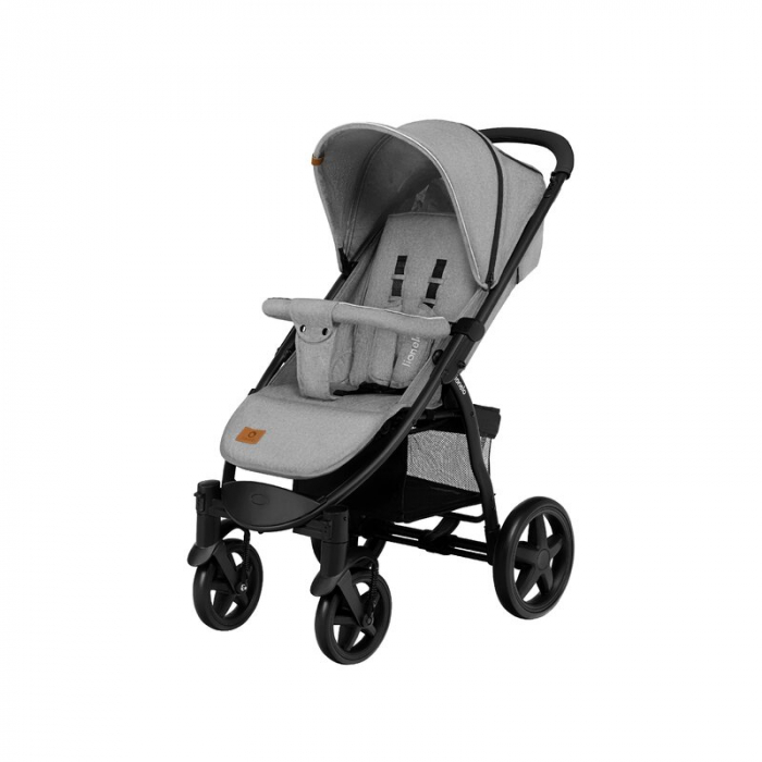 Lionelo - Carucior sport Annet Plus, De la nastere, Cu accesorii si capotina XXL reglabila, 0 - 22 Kg, Conform cu standardele europene de securitate EN1888-1 si EN1888-2, Gri [7]