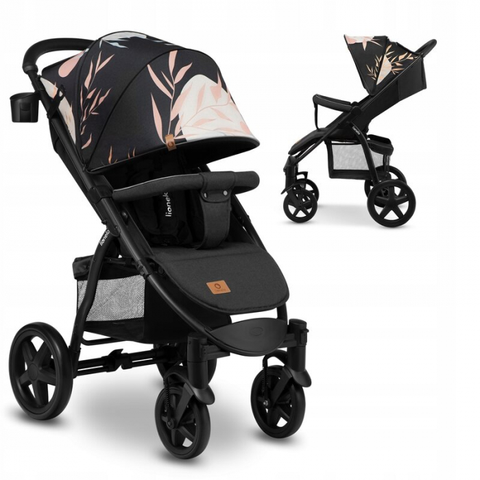Lionelo - Carucior sport Annet Plus Lovin\', Editie limitata, De la nastere, Cu accesorii, 0 - 22 Kg, Conform cu standardele europene de securitate EN1888-1 si EN1888-2, Negru [2]