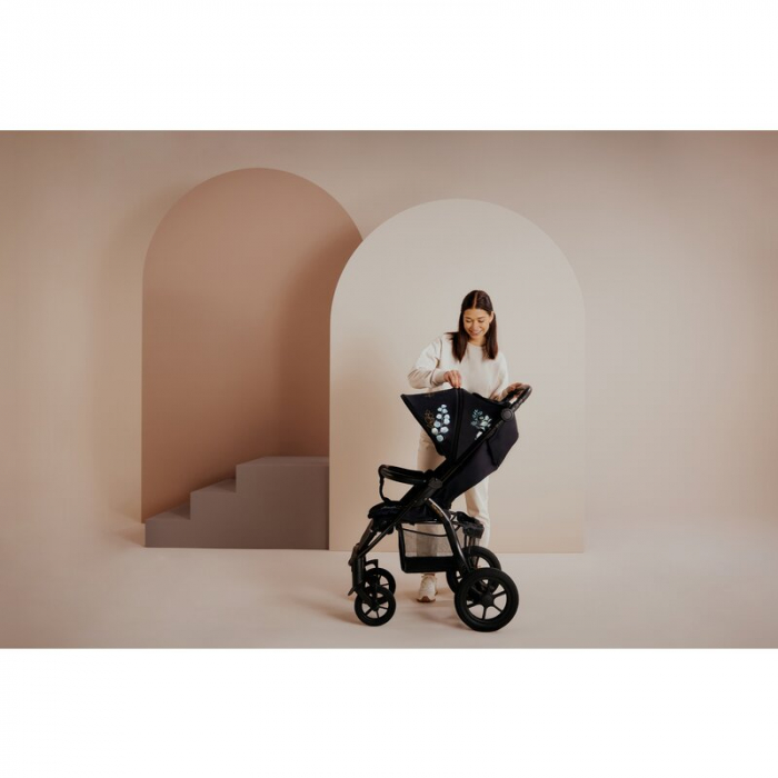 Lionelo - Carucior sport Annet Tour Golden Moments, Editie Limitata, 0 luni+, Capotina impermeabila UPF 50+, Maner reglabil, Plasa de tantari, Suport biberon, Saculet pentru picioare, Pana la 22 kg, C [38]