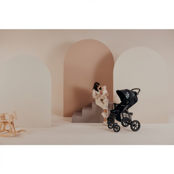 Lionelo - Carucior sport Annet Tour Golden Moments, Editie Limitata, 0 luni+, Capotina impermeabila UPF 50+, Maner reglabil, Plasa de tantari, Suport biberon, Saculet pentru picioare, Pana la 22 kg, C [36]