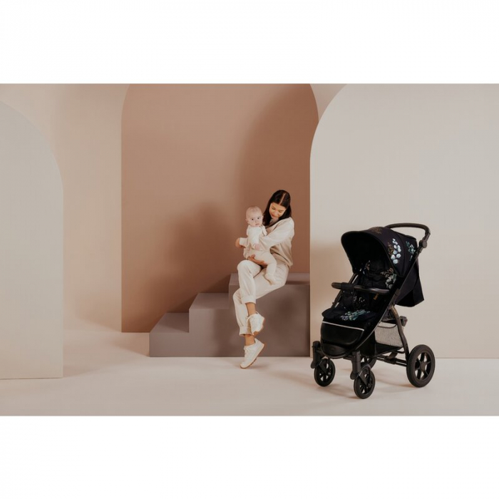 Lionelo - Carucior sport Annet Tour Golden Moments, Editie Limitata, 0 luni+, Capotina impermeabila UPF 50+, Maner reglabil, Plasa de tantari, Suport biberon, Saculet pentru picioare, Pana la 22 kg, C [37]