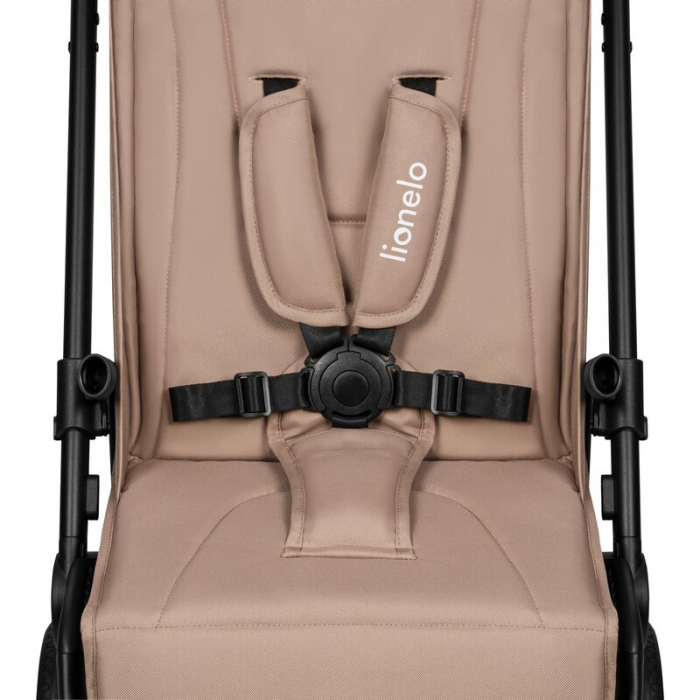 Lionelo - Carucior sport Cloe, De la nastere, Cu accesorii, Cadru din aluminiu, 0-22 kg, Usor, Pliabil cu o singura mana, Ideal pentru toate tipurile de suprafete, Bej [15]