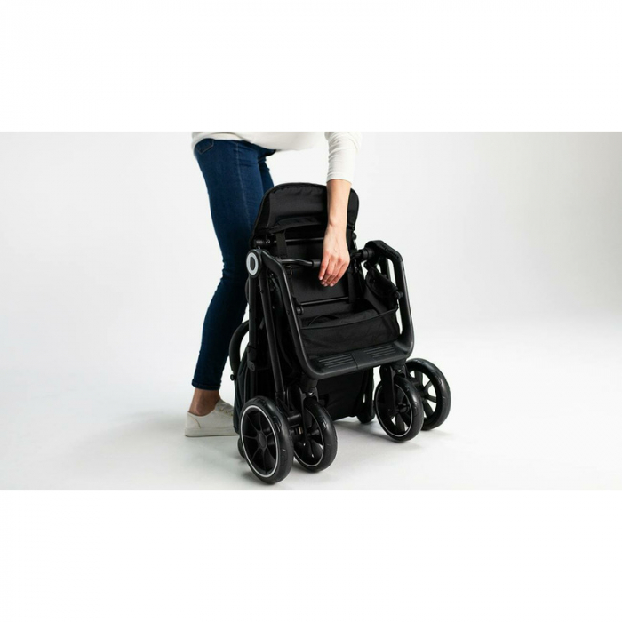 Lionelo - Carucior sport Cloe, De la nastere, Cu accesorii, Cadru din aluminiu, 0-22 kg, Usor, Pliabil cu o singura mana, Ideal pentru toate tipurile de suprafete, Verde smarald [30]