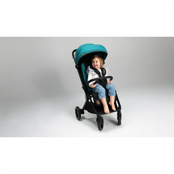 Lionelo - Carucior sport Cloe, De la nastere, Cu accesorii, Cadru din aluminiu, 0-22 kg, Usor, Pliabil cu o singura mana, Ideal pentru toate tipurile de suprafete, Bej [47]