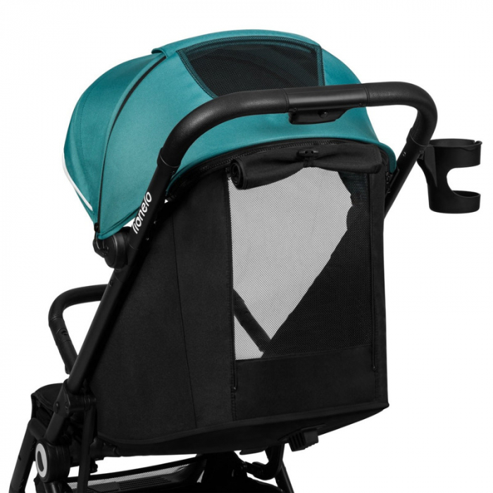 Lionelo - Carucior sport Cloe, De la nastere, Cu accesorii, Cadru din aluminiu, 0-22 kg, Usor, Pliabil cu o singura mana, Ideal pentru toate tipurile de suprafete, Verde smarald [19]
