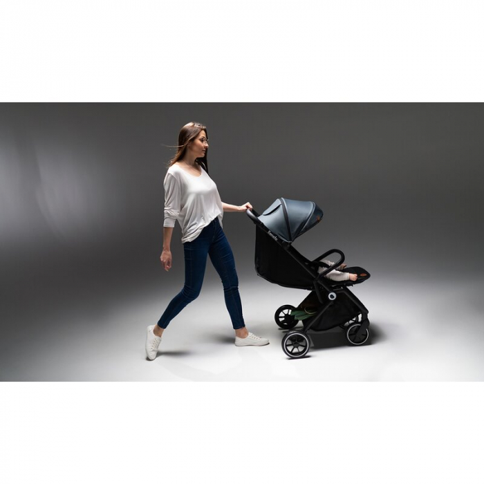 Lionelo - Carucior sport Cloe, De la nastere, Cu accesorii, Cadru din aluminiu, 0-22 kg, Usor, Pliabil cu o singura mana, Ideal pentru toate tipurile de suprafete, Bej [35]