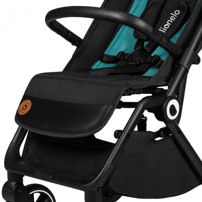 Lionelo - Carucior sport Cloe, De la nastere, Cu accesorii, Cadru din aluminiu, 0-22 kg, Usor, Pliabil cu o singura mana, Ideal pentru toate tipurile de suprafete, Verde smarald [16]