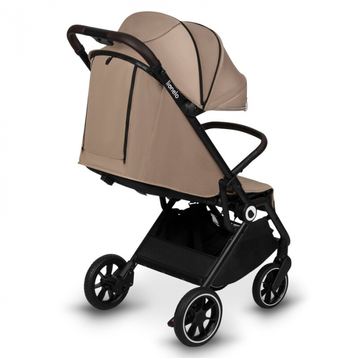 Lionelo - Carucior sport Cloe, De la nastere, Cu accesorii, Cadru din aluminiu, 0-22 kg, Usor, Pliabil cu o singura mana, Ideal pentru toate tipurile de suprafete, Bej [10]