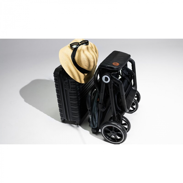 Lionelo - Carucior sport Cloe, De la nastere, Cu accesorii, Cadru din aluminiu, 0-22 kg, Usor, Pliabil cu o singura mana, Ideal pentru toate tipurile de suprafete, Bej [44]