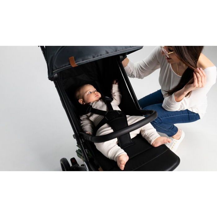 Lionelo - Carucior sport Cloe, De la nastere, Cu accesorii, Cadru din aluminiu, 0-22 kg, Usor, Pliabil cu o singura mana, Ideal pentru toate tipurile de suprafete, Bej [34]