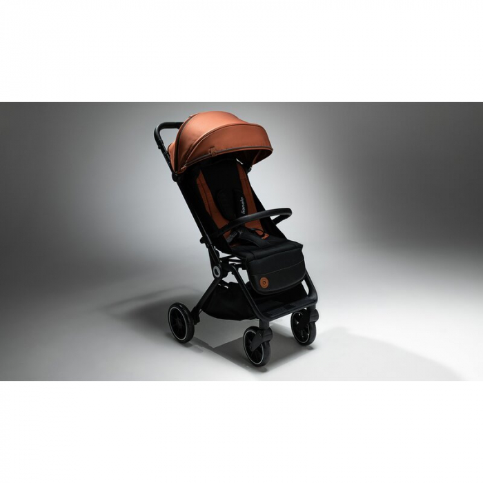 Lionelo - Carucior sport Cloe, De la nastere, Cu accesorii, Cadru din aluminiu, 0-22 kg, Usor, Pliabil cu o singura mana, Ideal pentru toate tipurile de suprafete, Bej [51]
