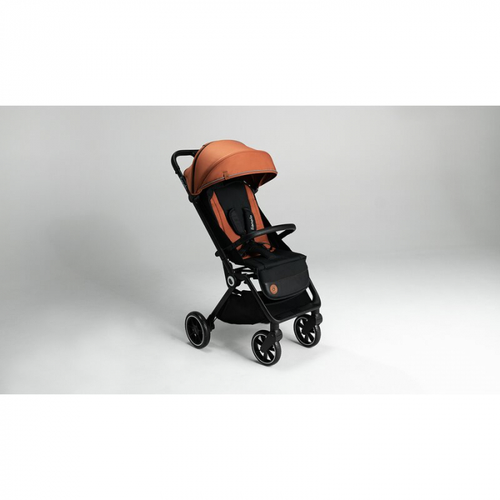 Lionelo - Carucior sport Cloe, De la nastere, Cu accesorii, Cadru din aluminiu, 0-22 kg, Usor, Pliabil cu o singura mana, Ideal pentru toate tipurile de suprafete, Bej [49]