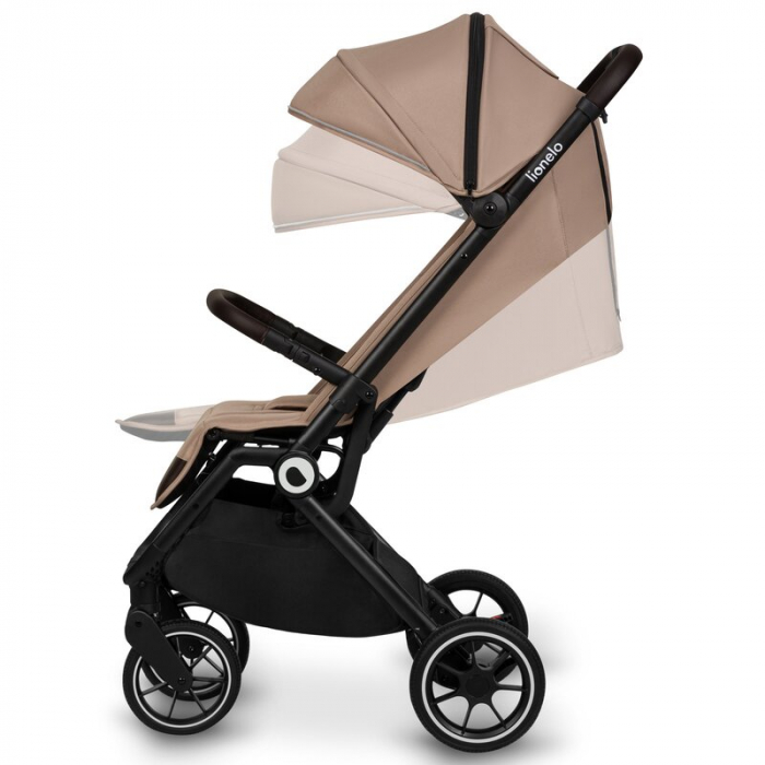 Lionelo - Carucior sport Cloe, De la nastere, Cu accesorii, Cadru din aluminiu, 0-22 kg, Usor, Pliabil cu o singura mana, Ideal pentru toate tipurile de suprafete, Bej [9]