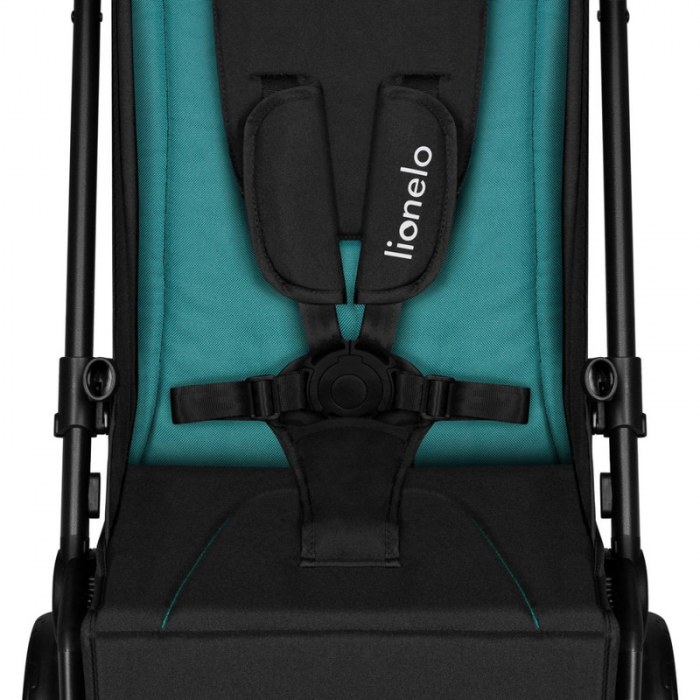 Lionelo - Carucior sport Cloe, De la nastere, Cu accesorii, Cadru din aluminiu, 0-22 kg, Usor, Pliabil cu o singura mana, Ideal pentru toate tipurile de suprafete, Verde smarald [17]