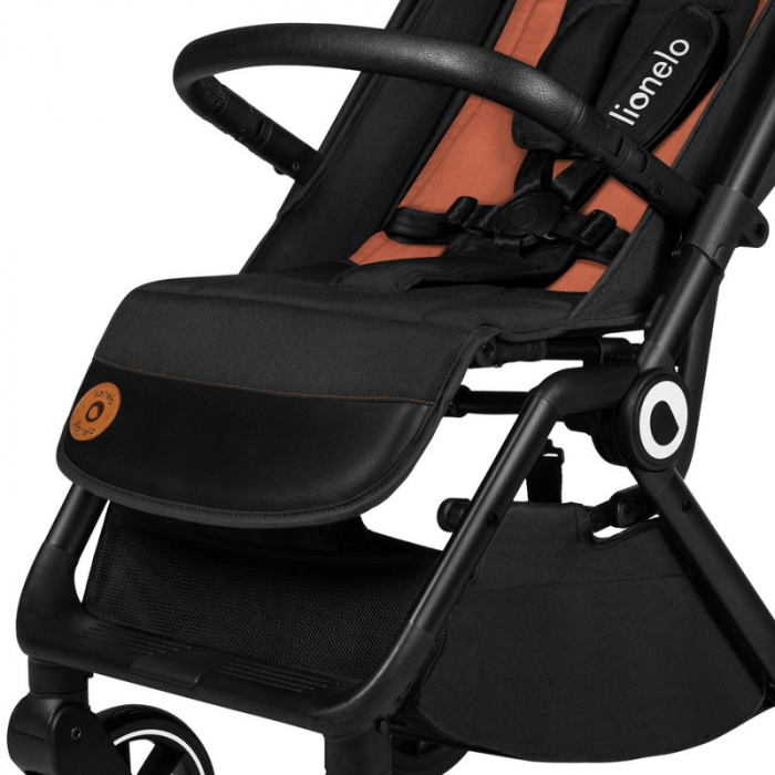 Lionelo - Carucior sport Cloe, De la nastere, Cu accesorii, Cadru din aluminiu, 0-22 kg, Usor, Pliabil cu o singura mana, Ideal pentru toate tipurile de suprafete, Maro [16]