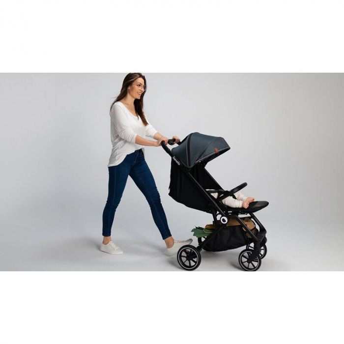 Lionelo - Carucior sport Cloe, De la nastere, Cu accesorii, Cadru din aluminiu, 0-22 kg, Usor, Pliabil cu o singura mana, Ideal pentru toate tipurile de suprafete, Bej [32]