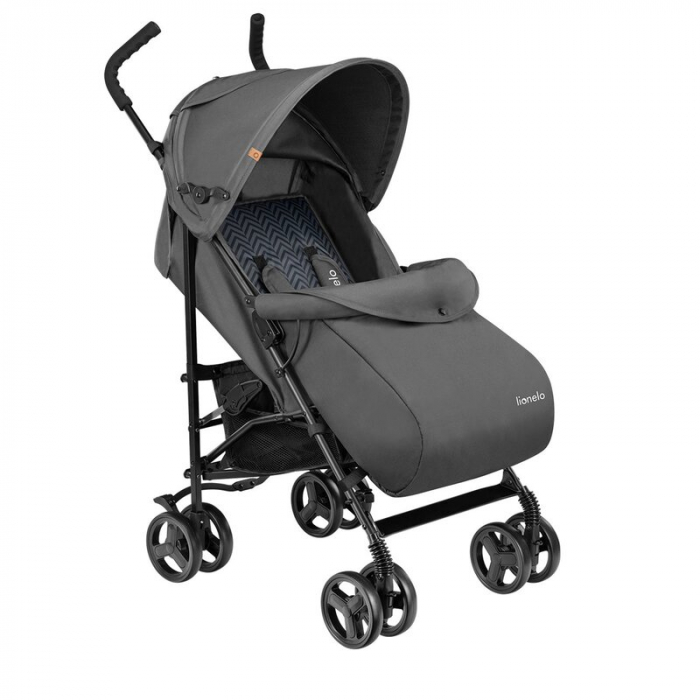 Lionelo - Carucior sport Elia, Cu husa de picioare, Cu plasa de tantari, Conform cu standardul european de securitate EN1888-1, Gri [4]
