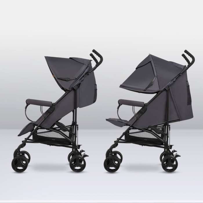 Lionelo - Carucior sport Elia, Cu husa de picioare, Cu plasa de tantari, Conform cu standardul european de securitate EN1888-1, Gri inchis [16]
